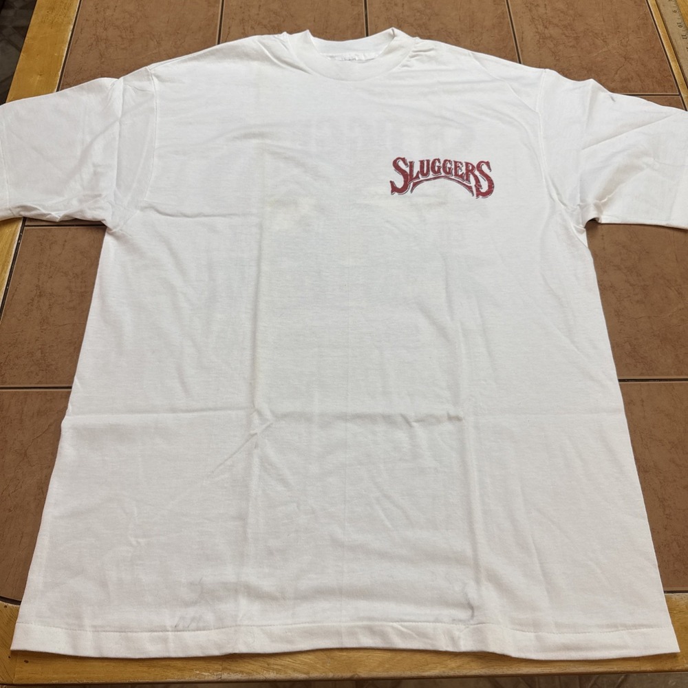 Vintage Hanes Beefy T Shirt Sluggers Sports Bar & Grill Single Stitch USA Sz L